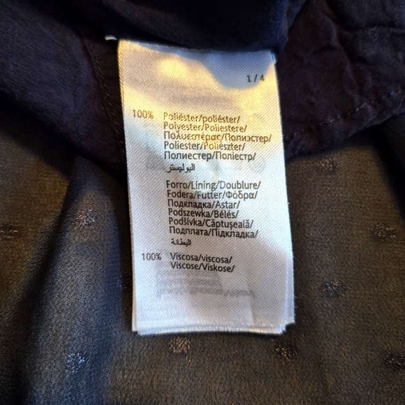 Mayoral girls size 12 navy with gold print long sleeve lined blouse VGUC - Picture 9 of 9